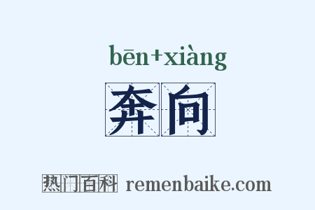 奔向是什么意思的图片